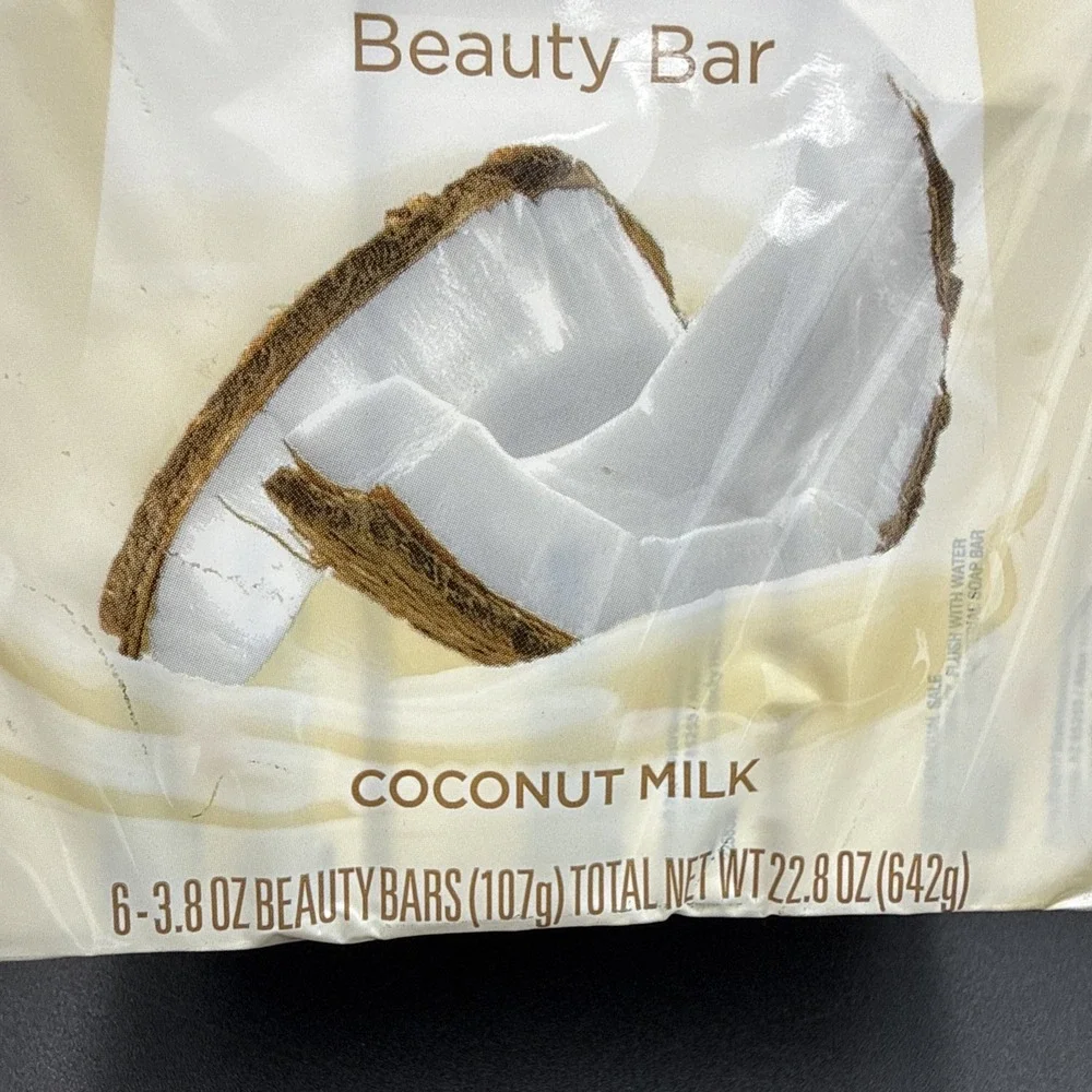 6 Dial Coconut Milk Soap Bars 2 in 1 Moisturizing & Antibacterial 3.8 oz
